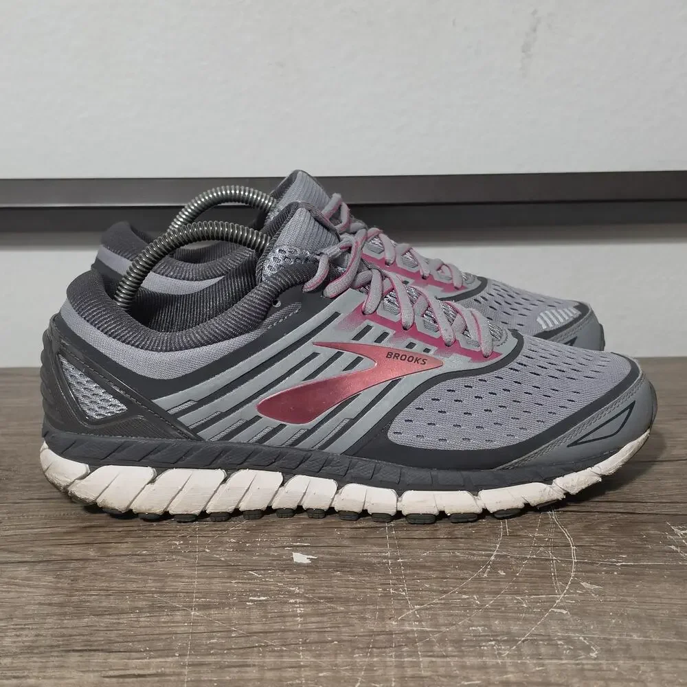 Brooks Ariel 18 Women's Athletic Walking Shoes Sneakers Size 10 Wide Gray